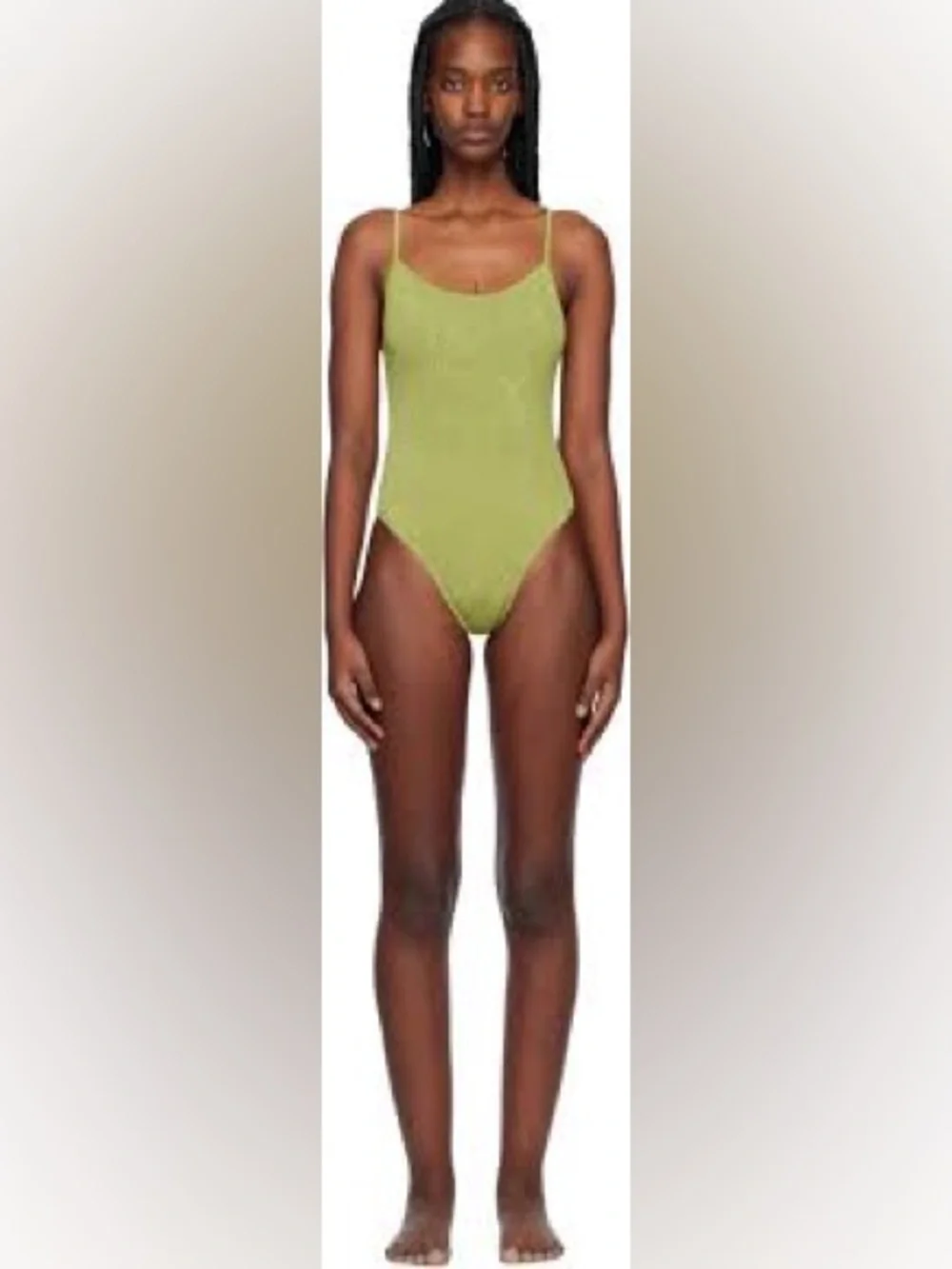 Bond-Eye Green Low Palace One-Piece Swimsuit Herbal Shimmer